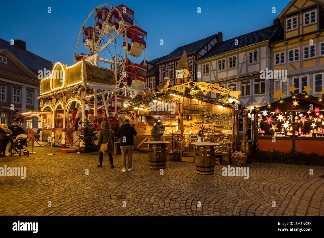 Traditioneller Weihnachtsmarkt in Celle Stockfoto