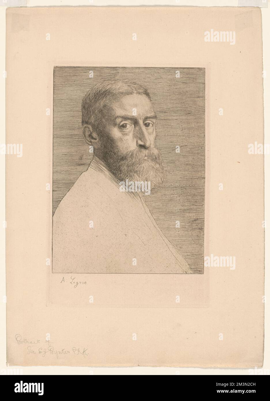 Porträt von Sir E. J. Poynter, P.R.A. , Malerkünstler, Poynter, Edward John, 1836-1919, Albert Heckel Kollektion Stockfoto