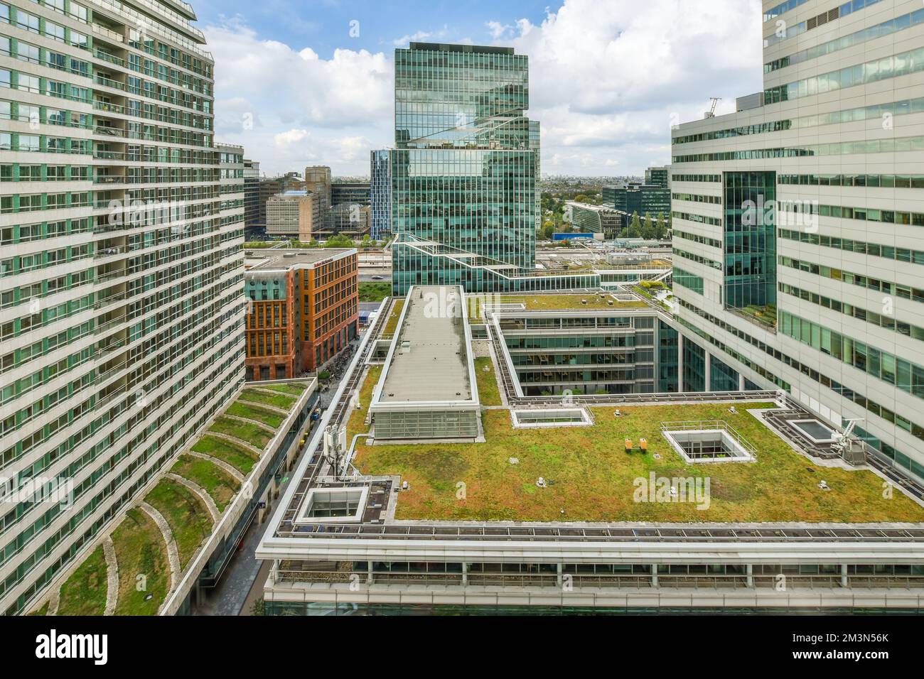Ein grünes Dach auf einem Bürogebäude in vancouver, kanada, dies ist eines meiner Lieblingsbeschäftigungen Stockfoto