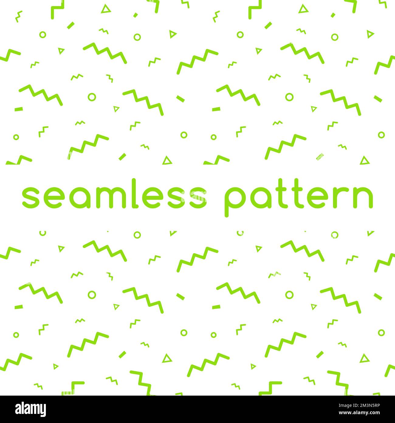 Konfetti-Vektormuster. Vektorhintergrund für geometrische Linien in grüner Farbe. Nahtlose minimalistische geometrische Formmuster. Kann beim Drucken, bei der Website verwendet werden Stock Vektor
