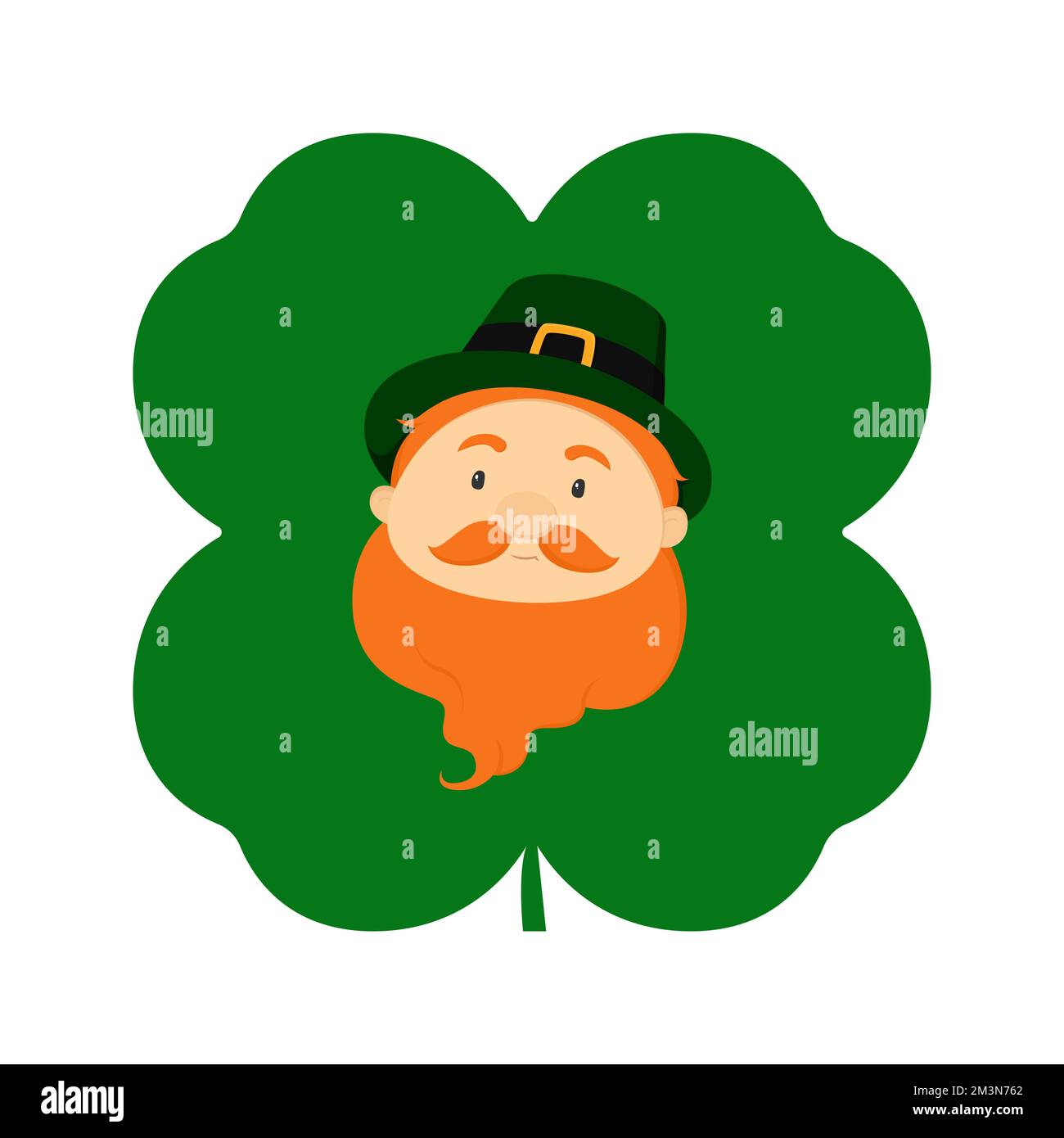 Leprechaun Avatar. St. Patrick's Day-Symbol. Vektordarstellung. Stock Vektor