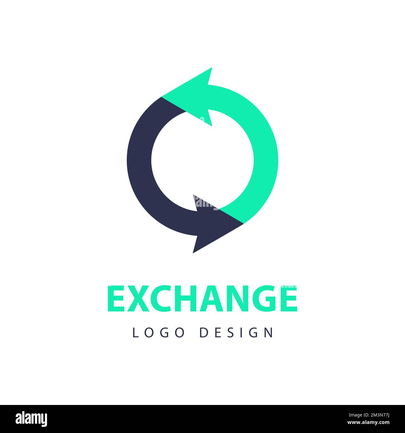 Exchange Logo-Konzept. Währungssymbol. Finanzdienstleistungen, Kapitalrendite. Vektordarstellung Stock Vektor