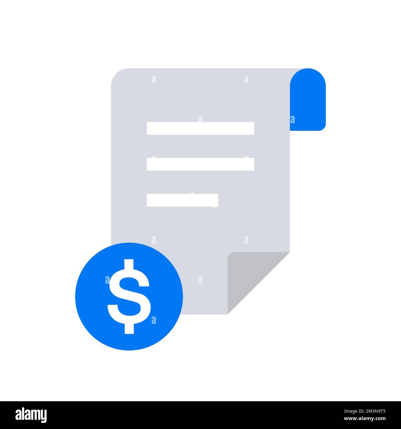 Symbol "Rechnung". Zahlung und Rechnungsstellung. Symbol "Zahlung". Steuer- und Auftragssymbol. Symbol für Entgeltabrechnung. Vektordarstellung Stock Vektor