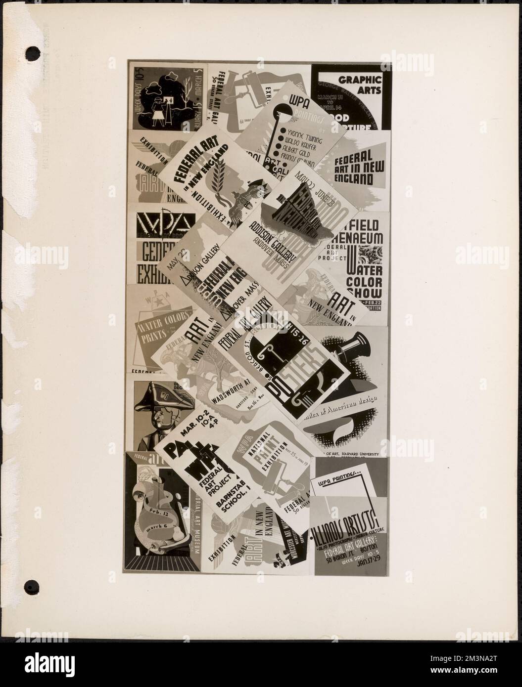 Poster, Poster, Kunstausstellungen. Die Massachusetts WPA Federal Art Project Fotosammlung Stockfoto
