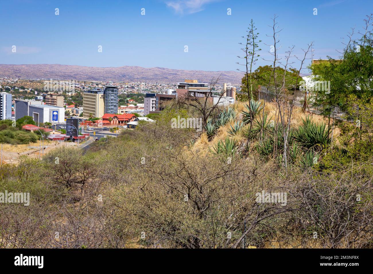Stadtzentrum von Windhoek. Windhoek ist die Hauptstadt und die größte Stadt Namibias. Südliches