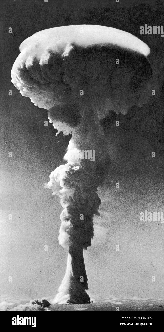 1957 Nuklearversuch: Erster Wasserstoffbombenversuch Stockfoto