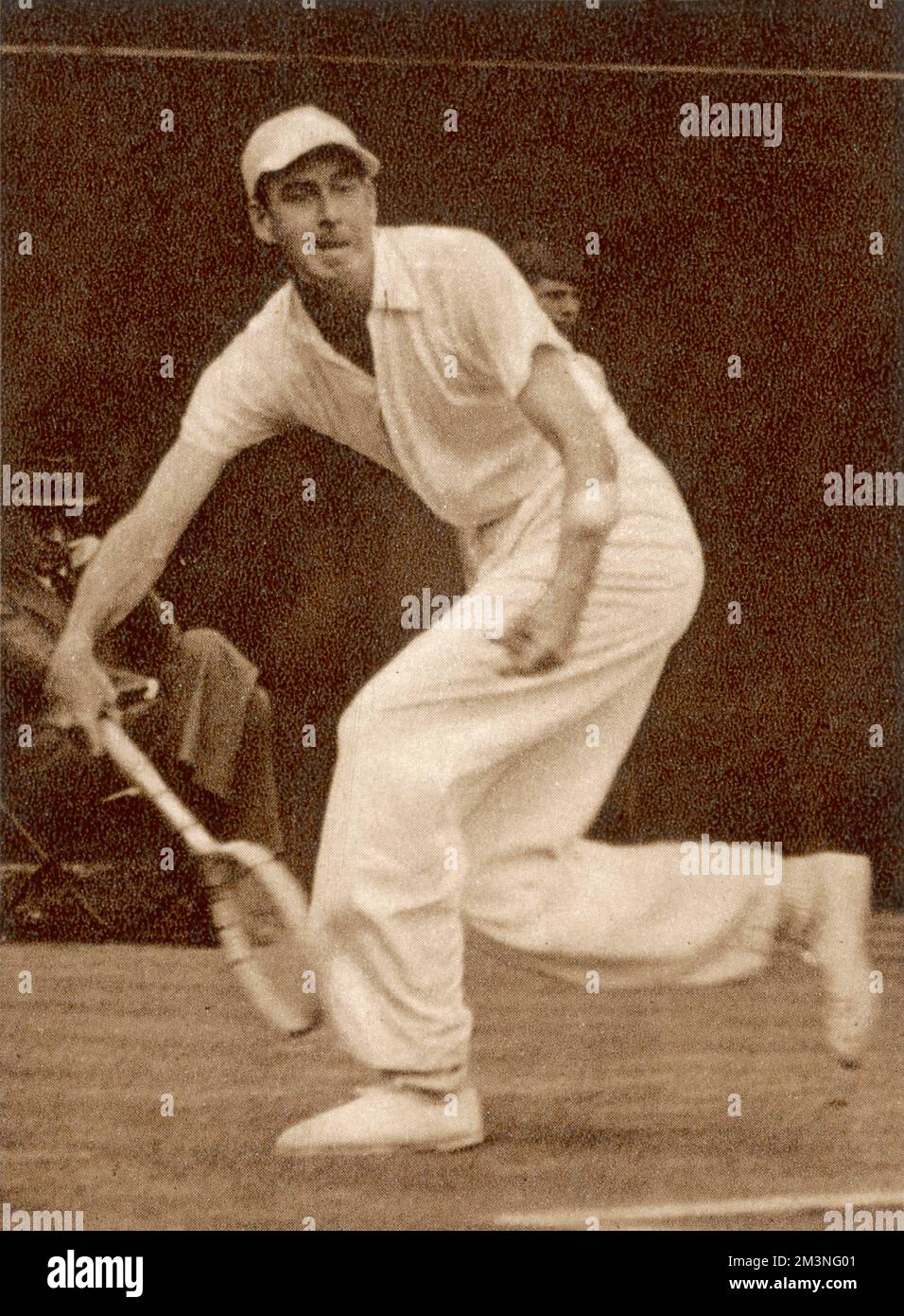 Yvon Petra (1916-1984), französischer Tennisspieler, gewann 1946 in Wimbledon die Singles-Weltmeisterschaft der Männer. Er hat den Australian Geoffrey Brown im Finale besiegt. Datum: 1946 Stockfoto