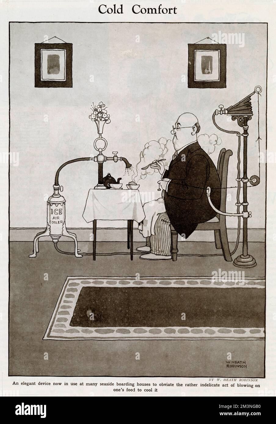 Cold Comfort von William Heath Robinson Stockfoto