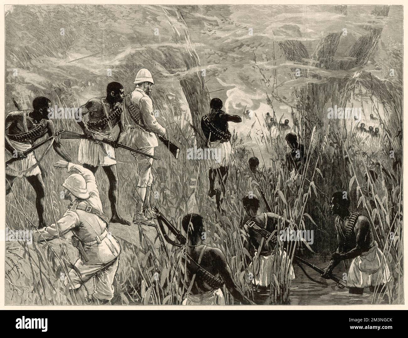 Stanley in Afrika: Die Avantgarde hat angegriffen Stockfoto