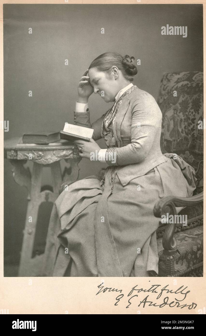 Elizabeth Garrett Anderson (1836-1917) - Ärztin, Frauenrechtlerin und erste Frau, die zur Bürgermeisterin gewählt wurde. Sie war die Schwester von Millicent Fawcett. Datum: 1889 Stockfoto