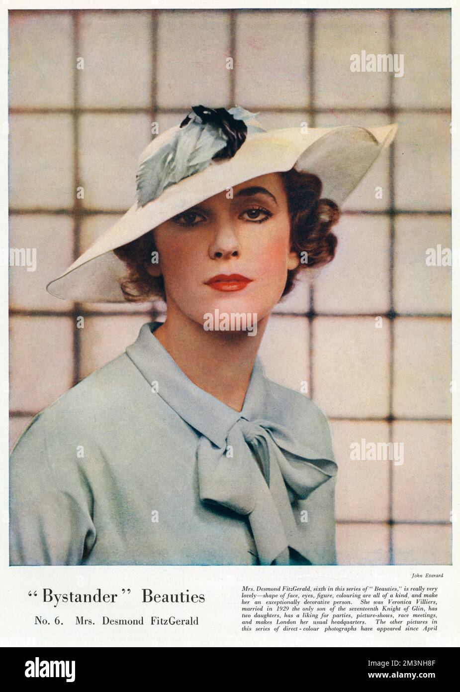 Frau Desmond Fitzgerald, ehemals Miss Veronica Villiers, Cousine von Sir Winston Churchill und Tochter von Ernest Villiers, Abgeordneter. Datum: 1935 Stockfoto