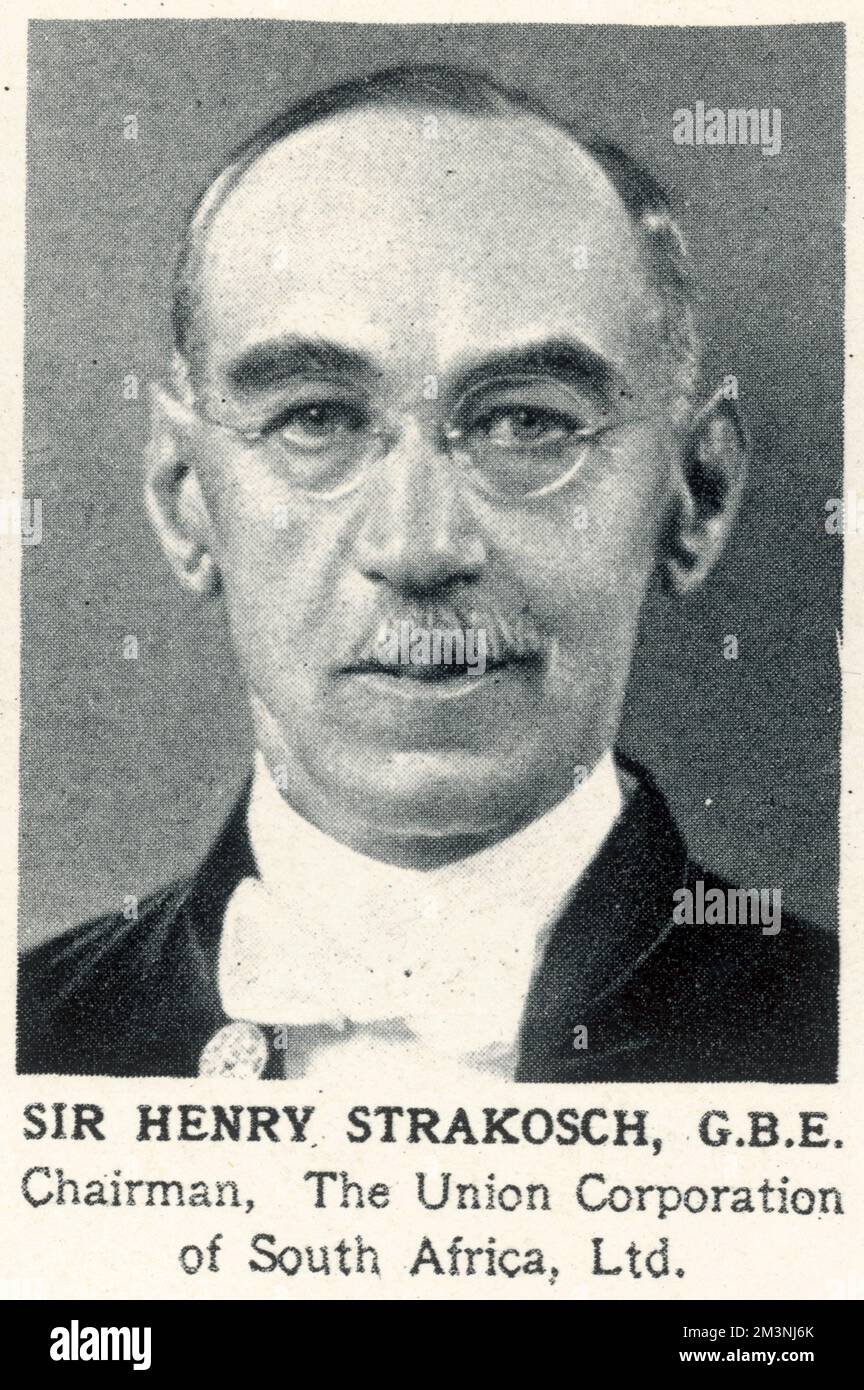 Sir Henry Strakosch 18711943 GBE, Bergbaumagnat und Vorsitzender von