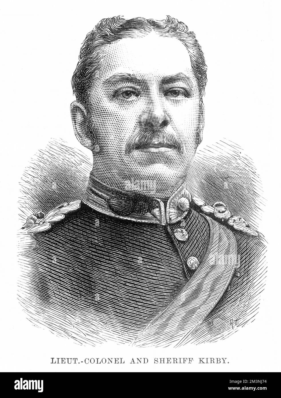 Oberstleutnant und Sheriff Alfred Kirby. Datum: 1886 Stockfoto