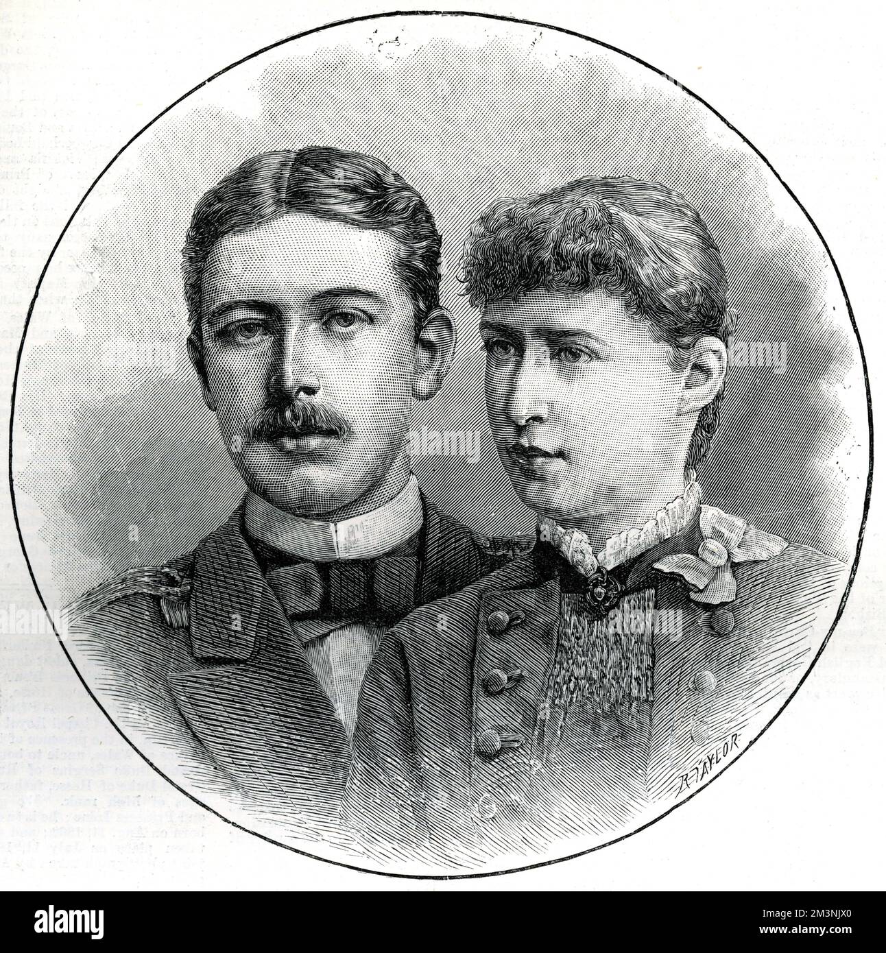 Prinzessin Irene von Hessen (1866-1953) und ihr Ehemann Prinz Heinrich (Henry) von Preußen (1862-1929) nach ihrer Hochzeit am 24.. Mai 1888. Datum: 1888 Stockfoto