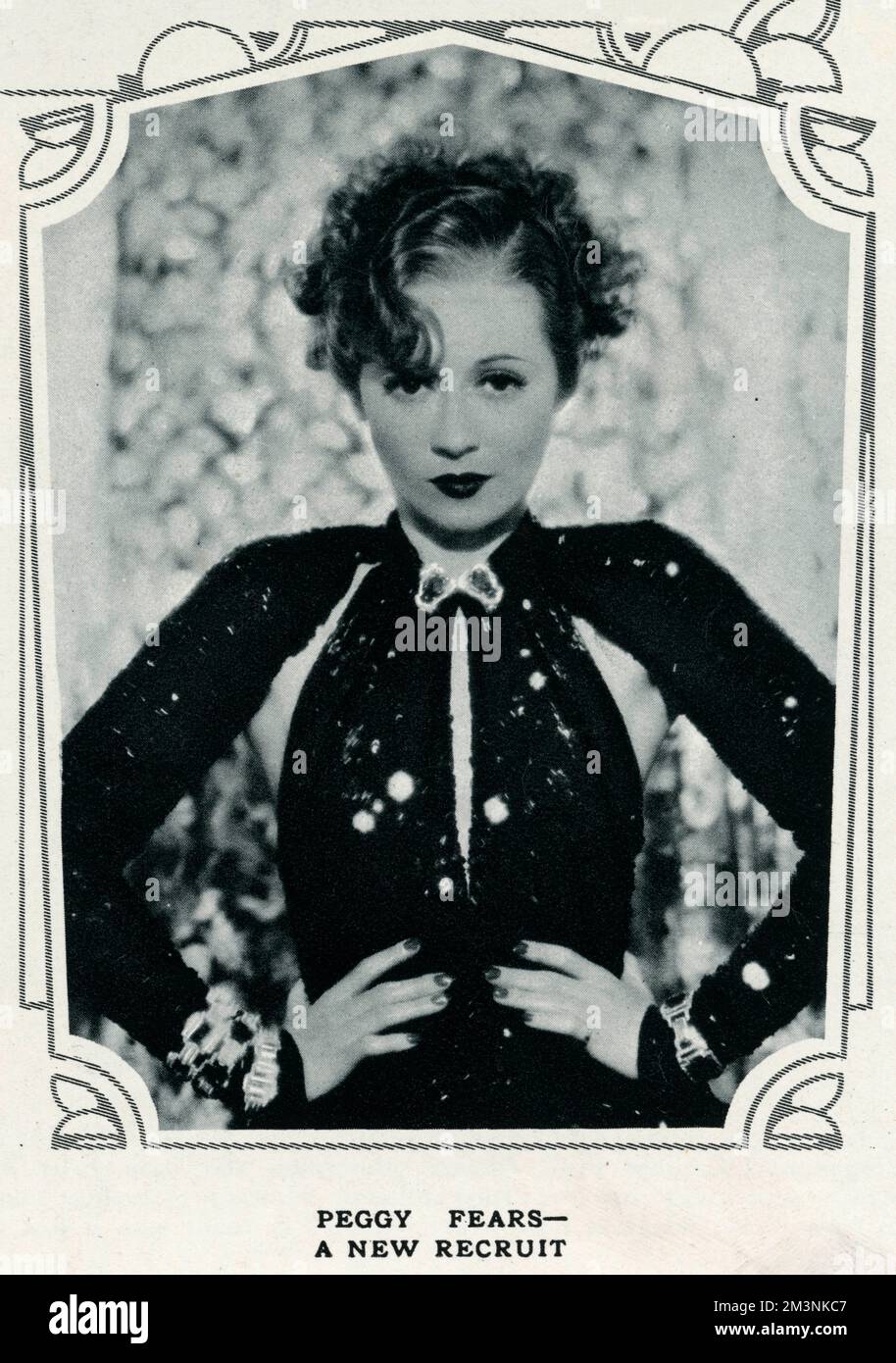 Peggy Fears (1903 - 1994), amerikanische Schauspielerin, die in den 1920er und 1930er Jahren in Broadway-Komödien auftrat. Datum: 1934 Stockfoto