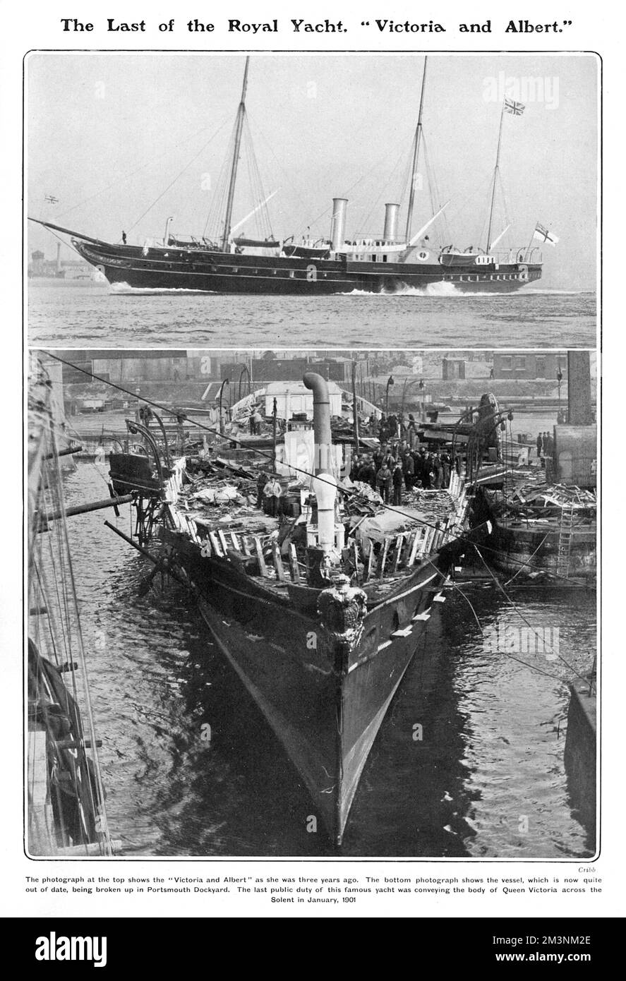 Die letzte der Royal Yacht - Victoria und Albert Stockfoto