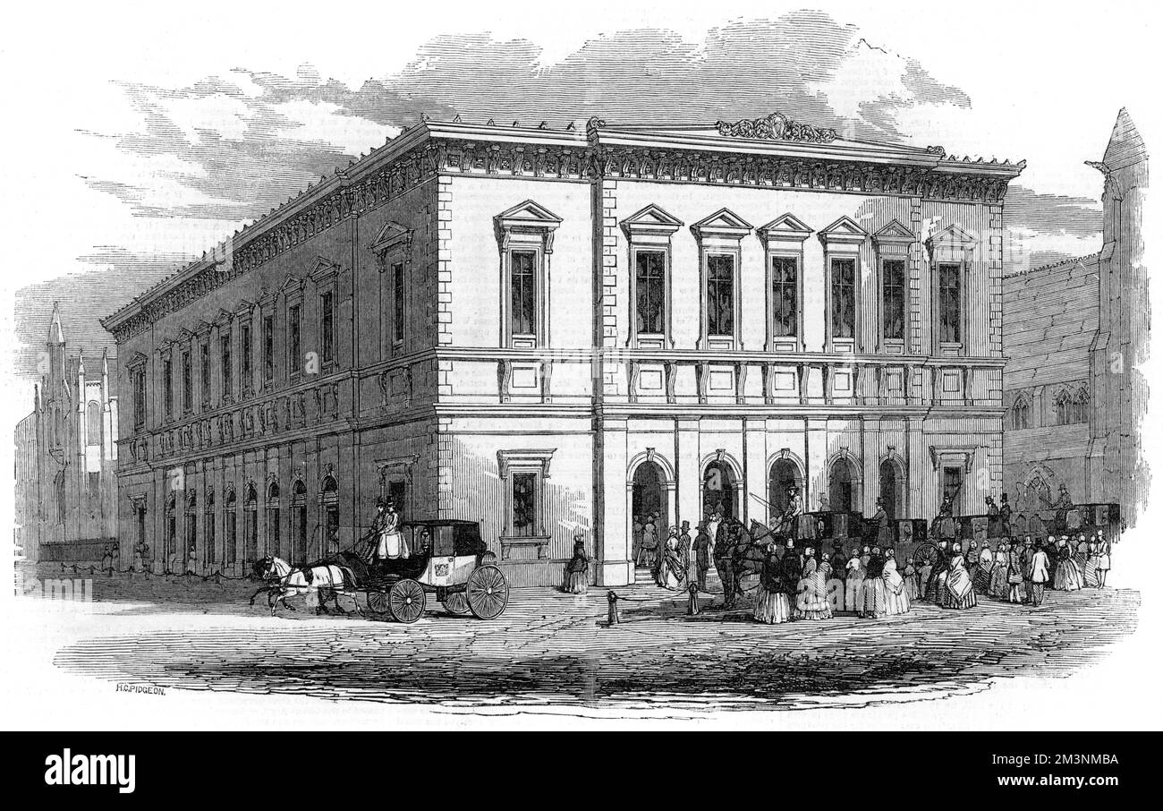 Außenansicht der Liverpool Philharmonic Hall, 1849 Stockfoto