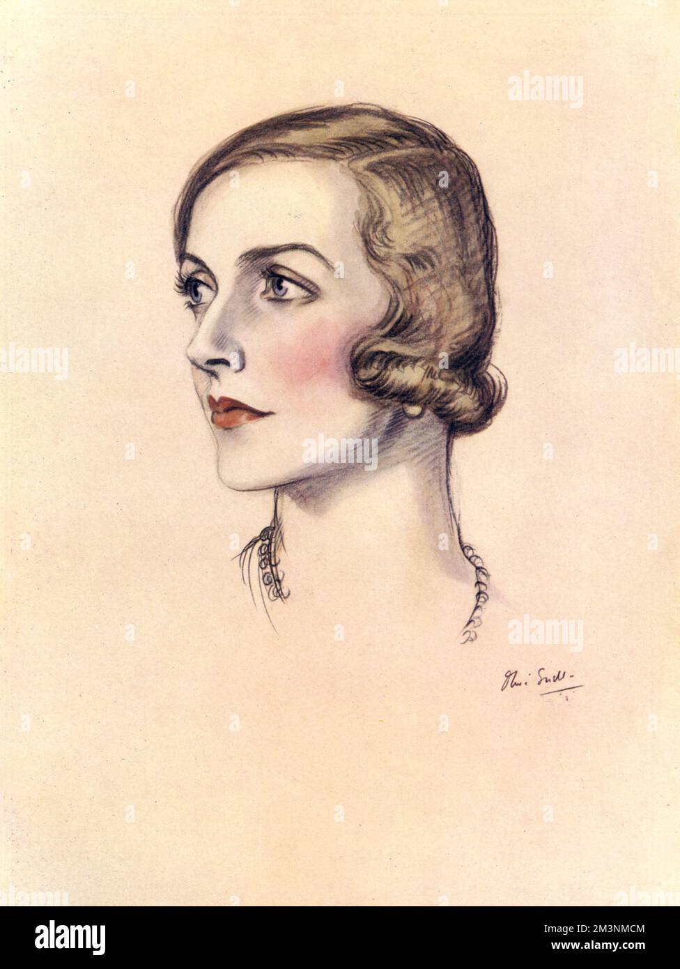 Lady Louis Mountbatten, Gräfin Mountbatten von Birma und Vicerine von Indien (1901 - 1960), vormals Edwina Ashley. Ehefrau von Lord Louis Mountbatten. Datum: 1930 Stockfoto