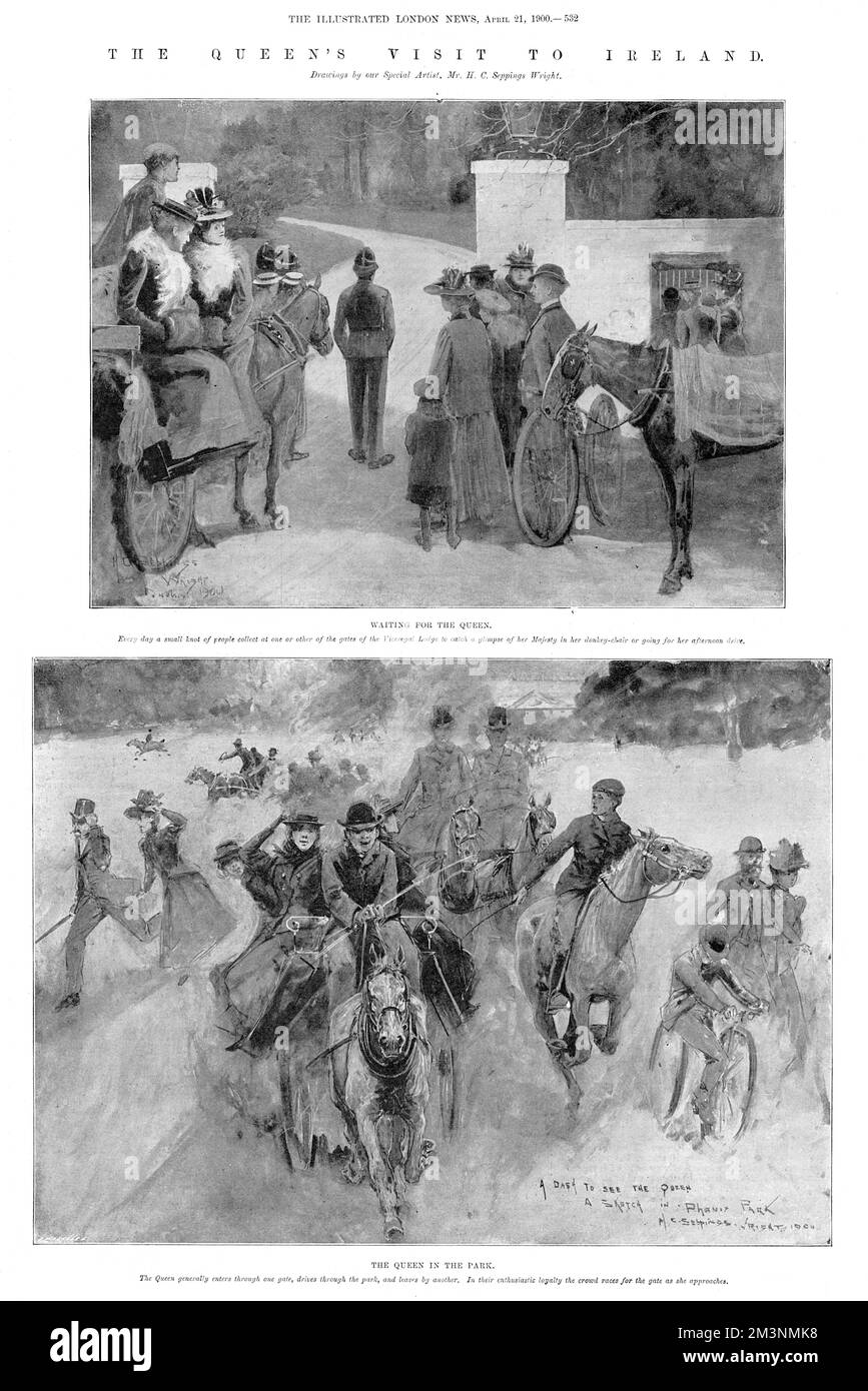 Der königliche Besuch in Irland 1900 Stockfoto