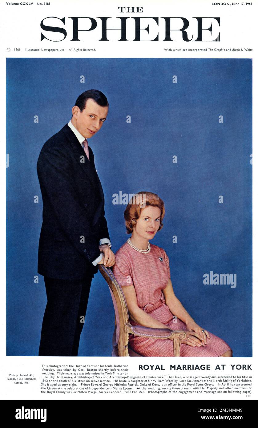 Herzog und Herzogin von Kent - Sphere Frontcover Stockfoto