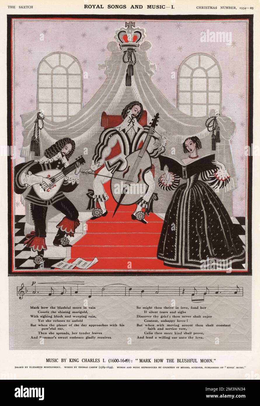 Musik von König Karl I. Stockfoto