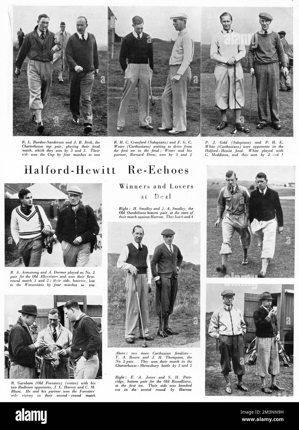 Halford-Hewitt Golfmeisterschaft bei Deal Stockfoto