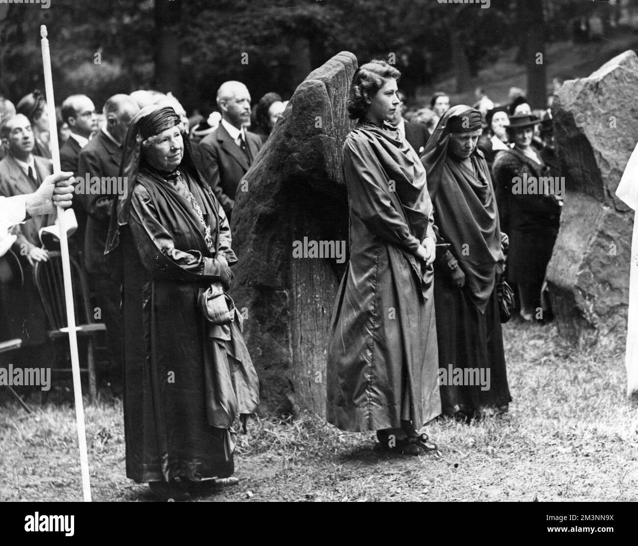 Prinzessin Elizabeth hat als Barde investiert Stockfoto