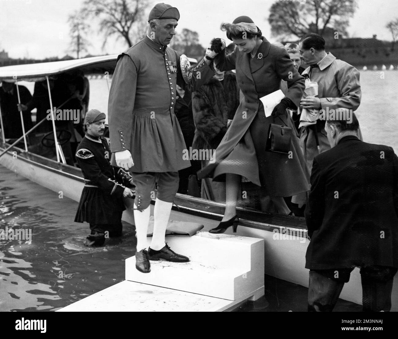 Prinzessin Elizabeth beim "Head of the River"-Rennen, Devon Stockfoto