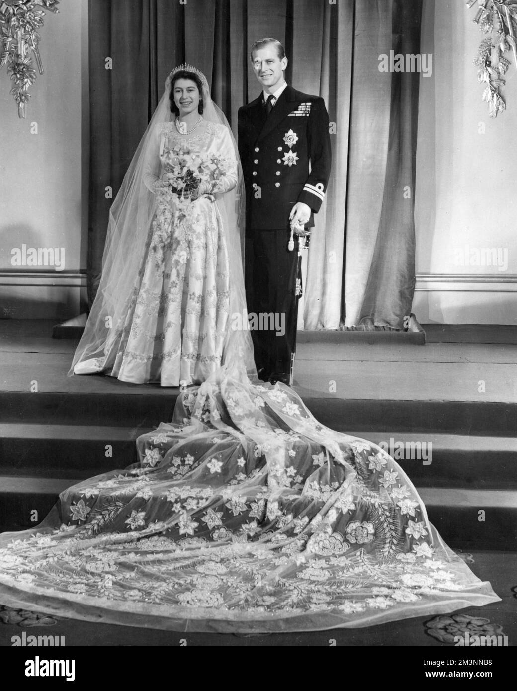 Königliche Hochzeit 1947 Stockfoto