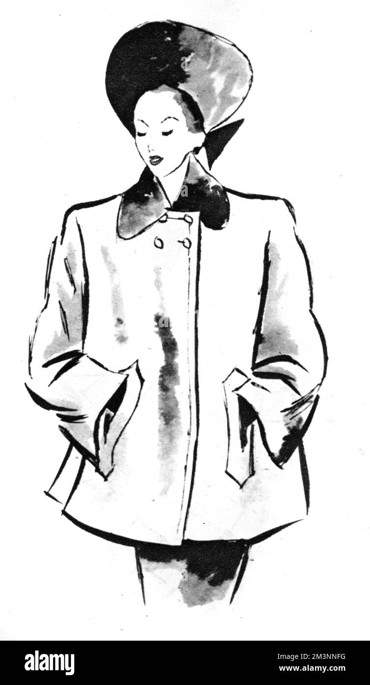 Eine lockere Affenjacke, entworfen von Victor Stiebel. Datum: 1946 Stockfoto