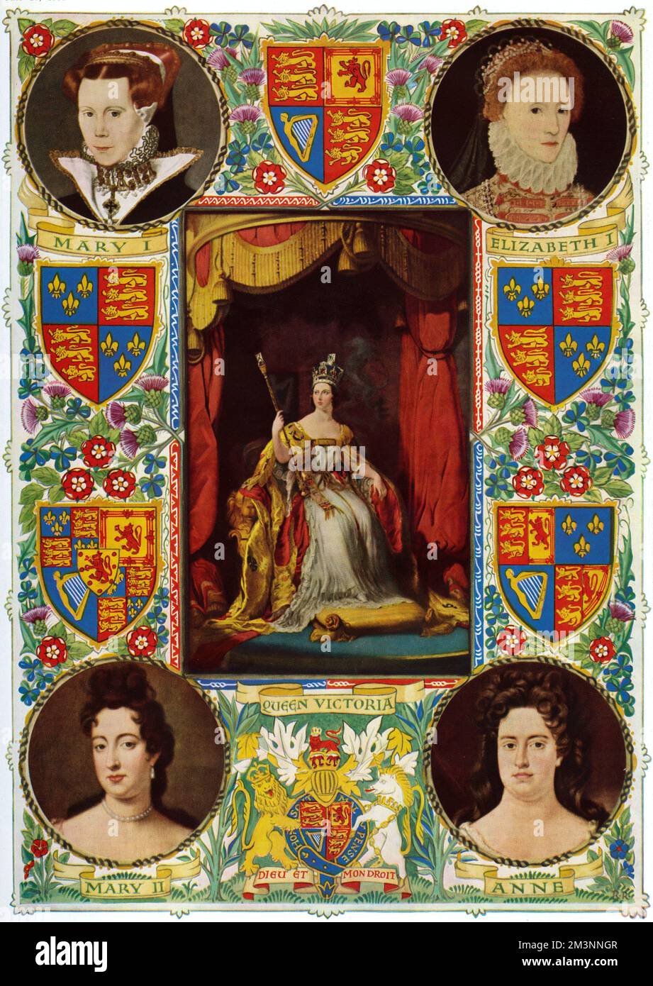 Die Vorgänger von Königin Elisabeth II. Krönten sich in Westminster Stockfoto