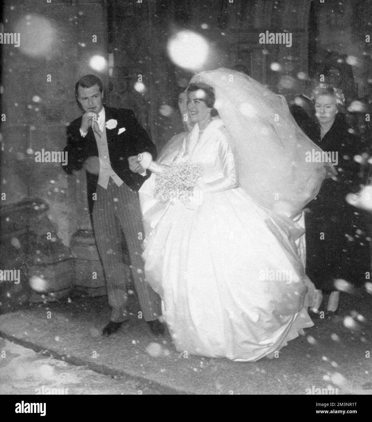 Hochzeit von Pamela Mountbatten mit David Hicks Stockfoto