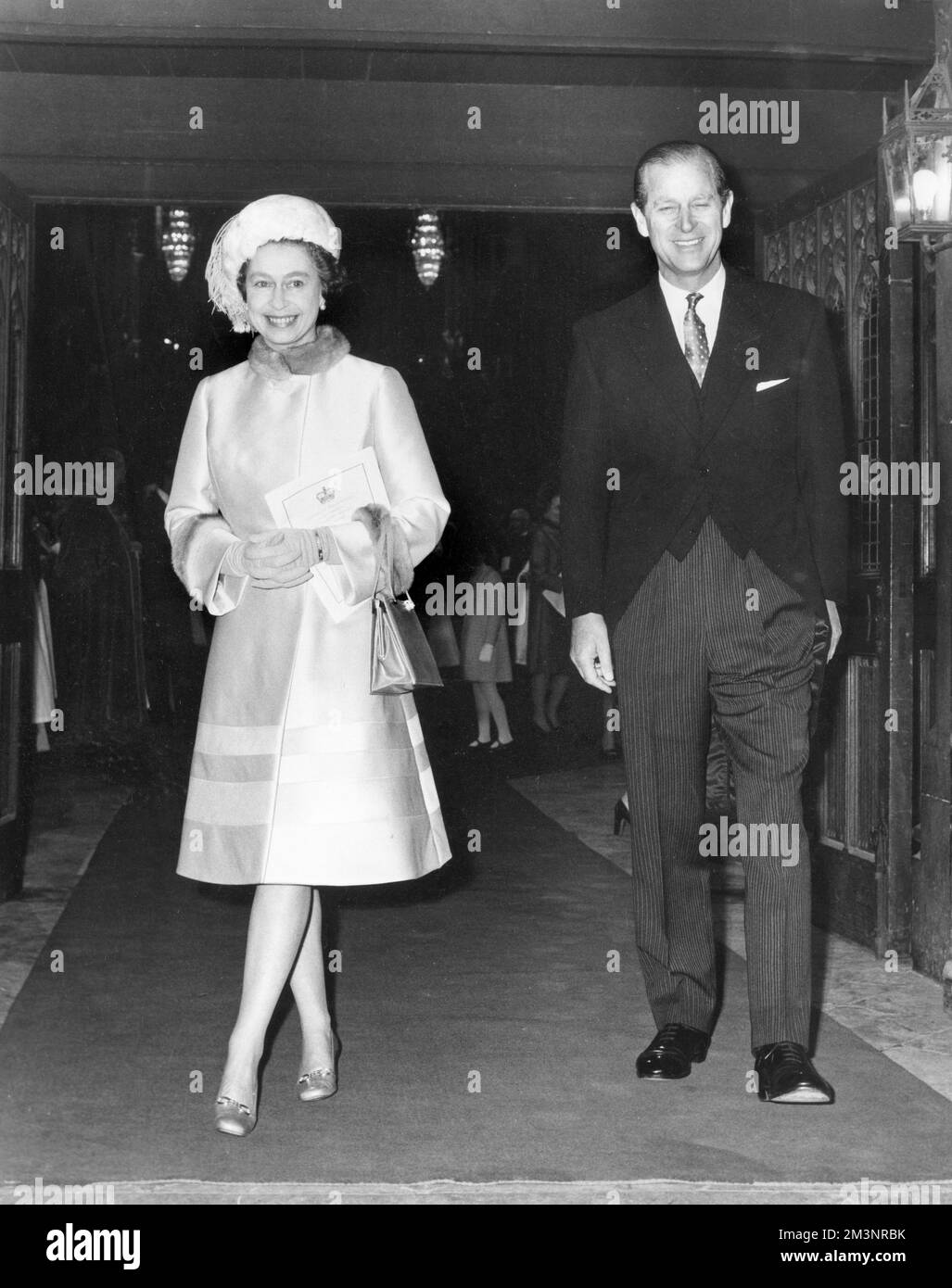 Königin Elisabeth II. - Silberner Hochzeitstag Stockfoto