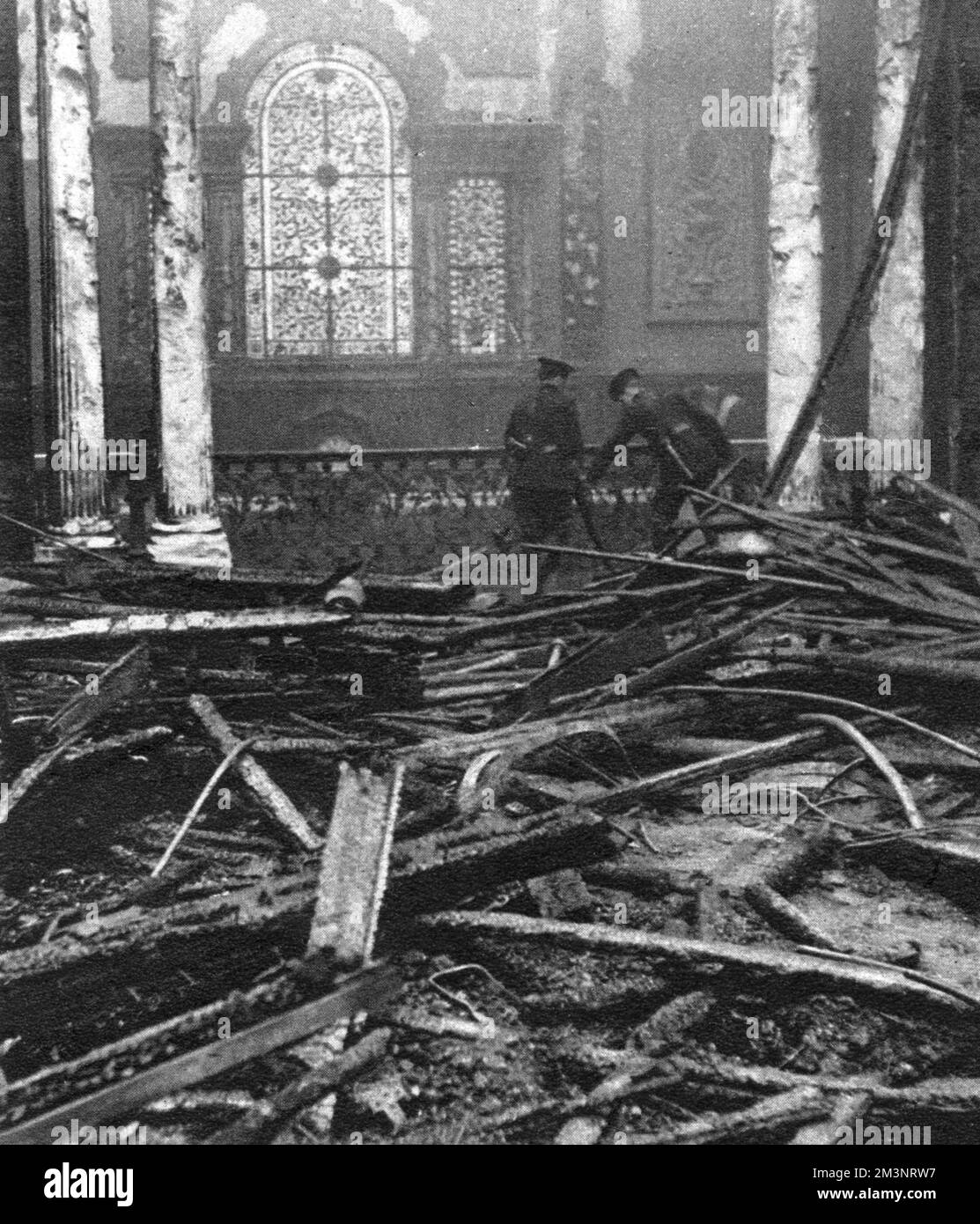 Nach dem Brand bei Madame Tussauds, 1925 Stockfoto