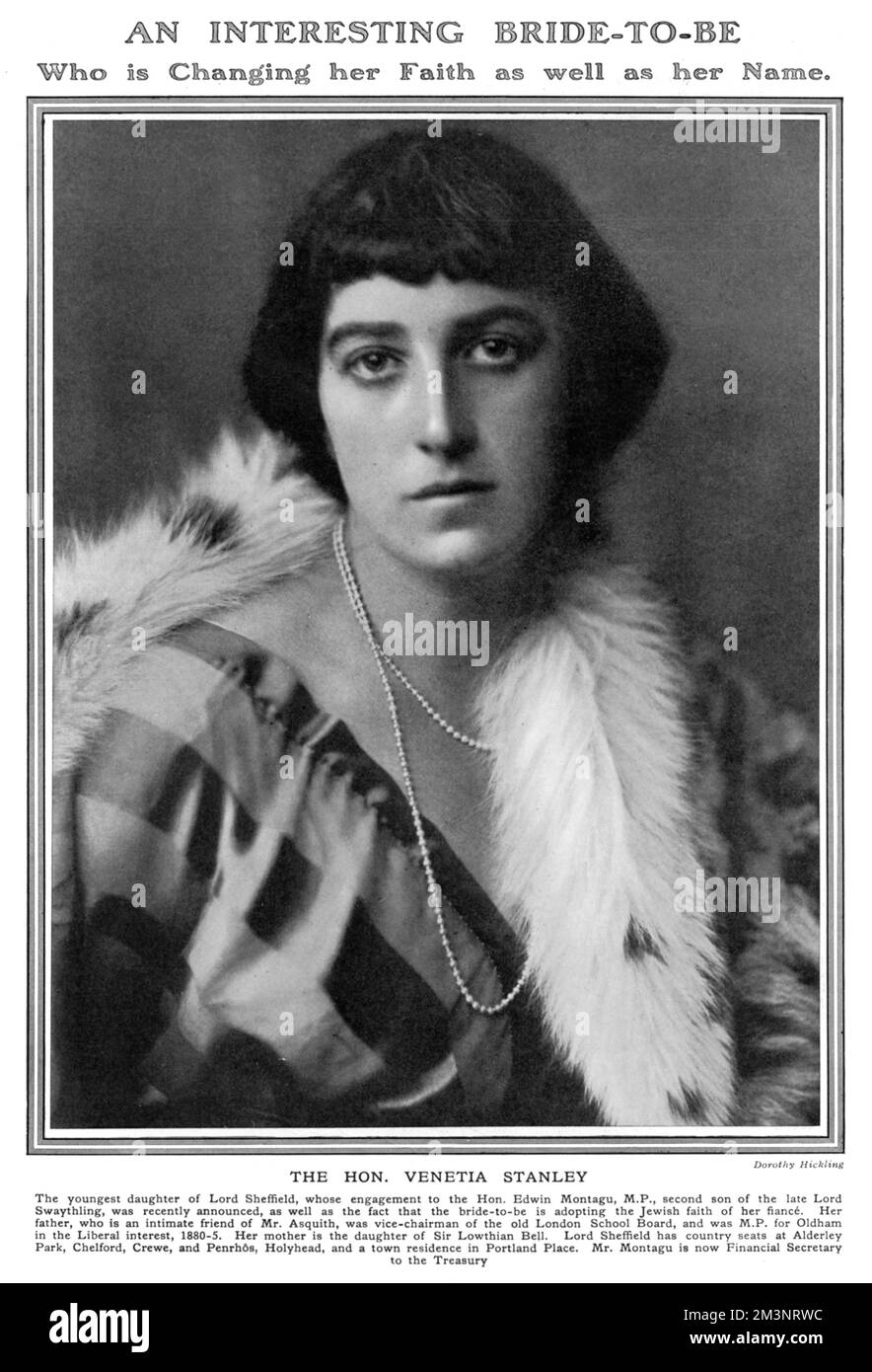 Venetia Stanley (1887 - 1948) Stockfoto