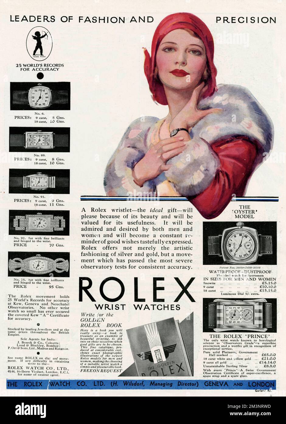 Rolex Armbanduhren Werbespot Stockfoto