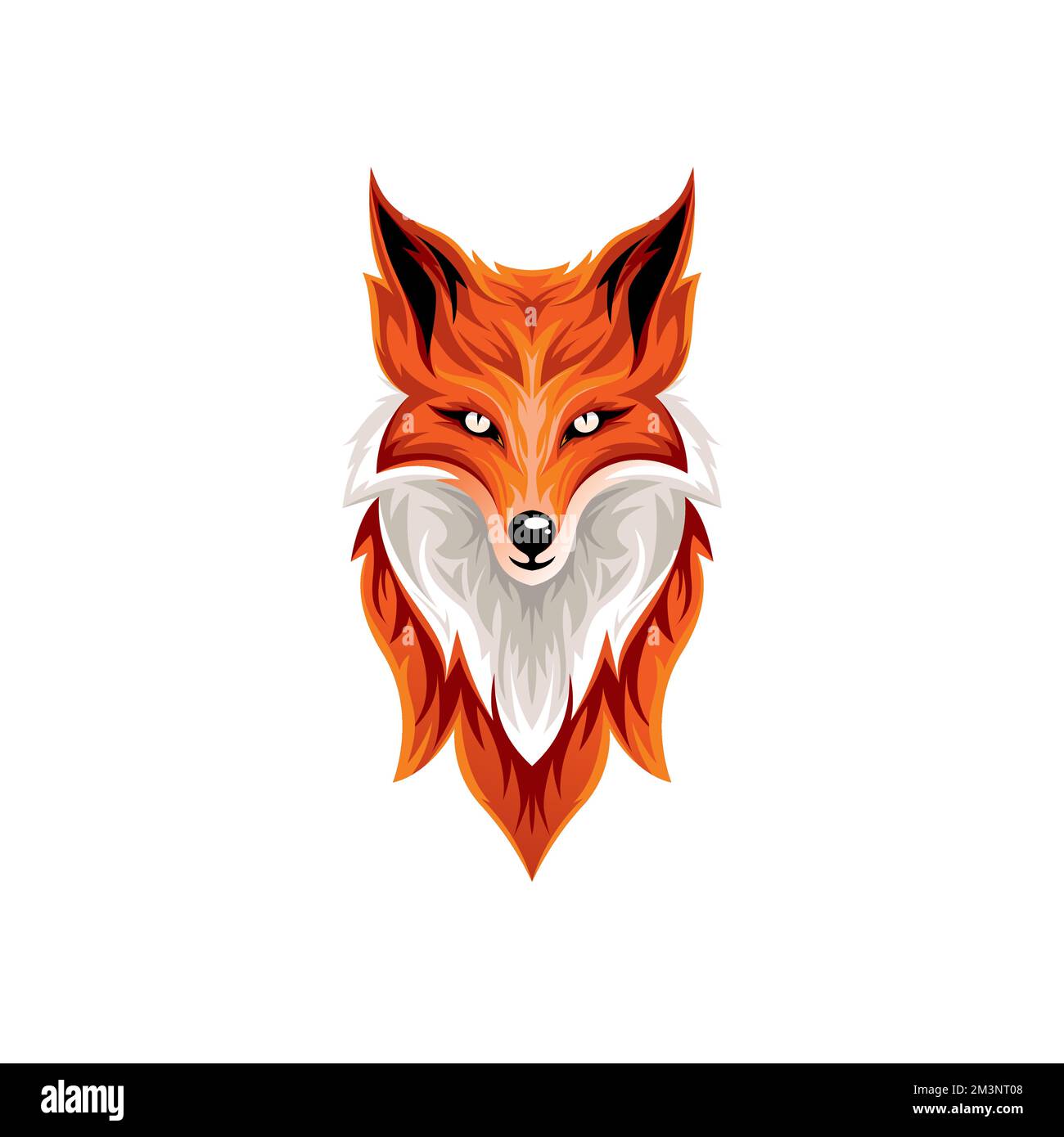 Fox Mascot Vector Illustration. Fox Logo-Design Stock Vektor