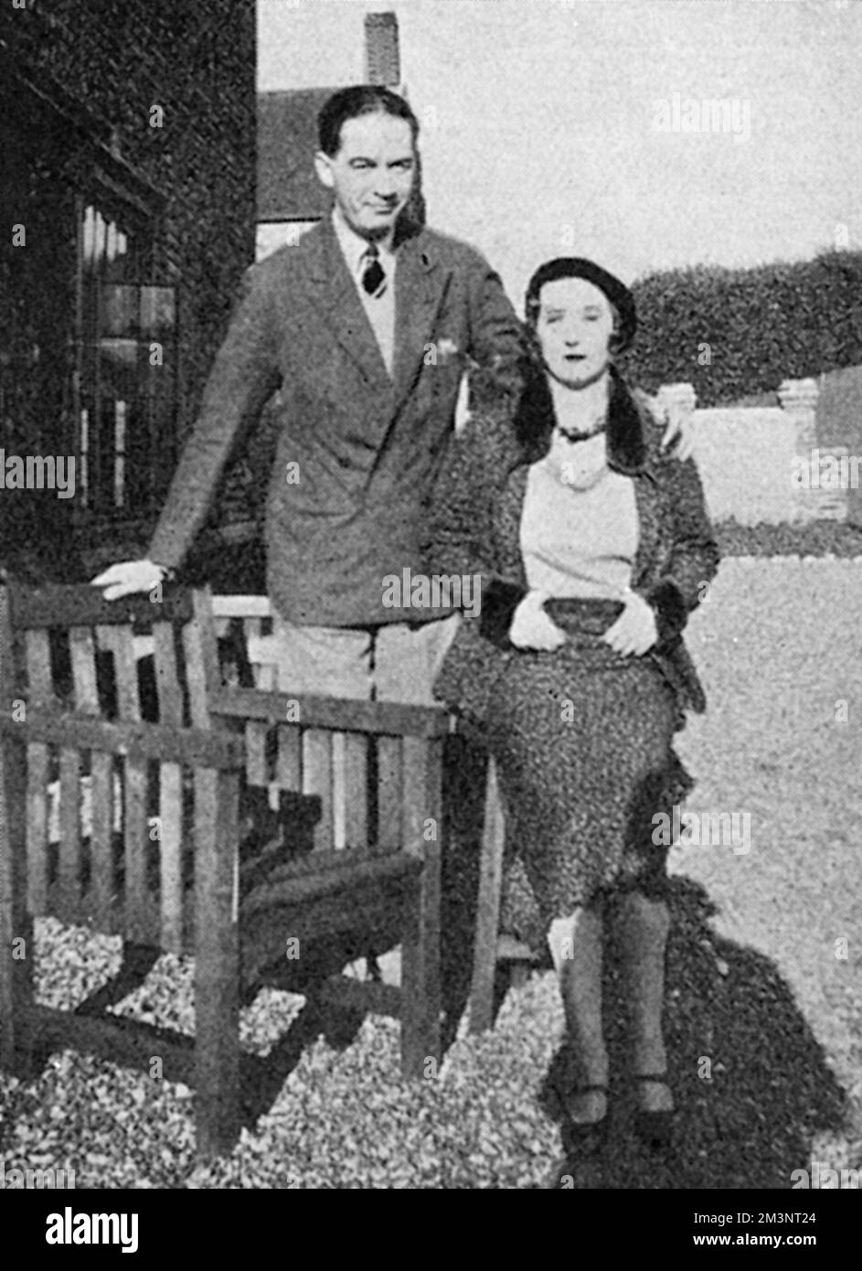Die berüchtigte Lady Idina Sackville mit ihrem vierten Ehemann, Mr. Donald Haldeman. Stockfoto