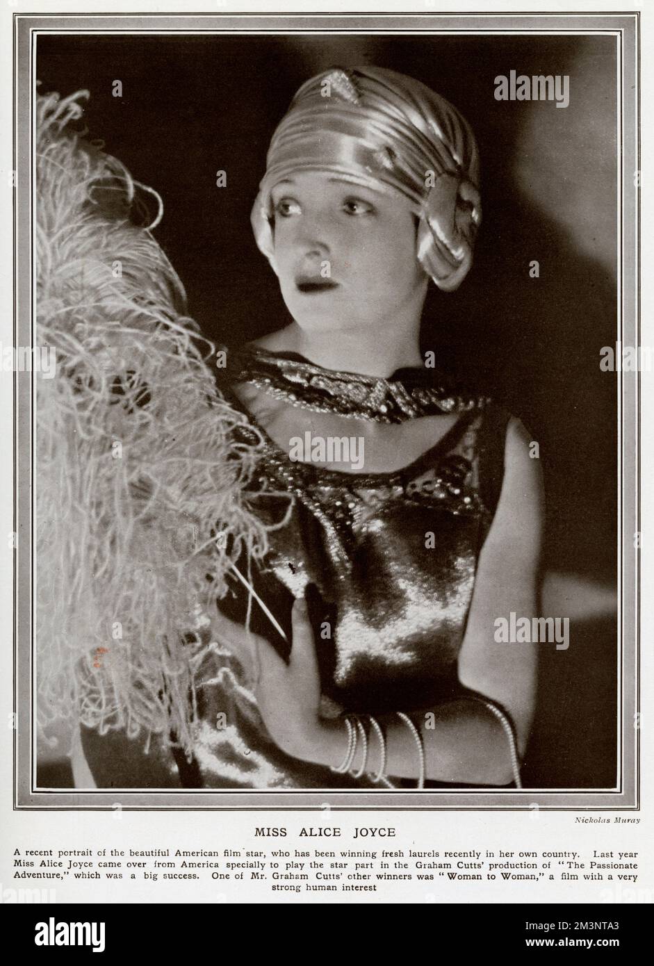 Alice Joyce (1890 - 1955) amerikanische Schauspielerin, bekannt für ihre Stummfilme zwischen 1923 - 1930. Datum: 1926 Stockfoto
