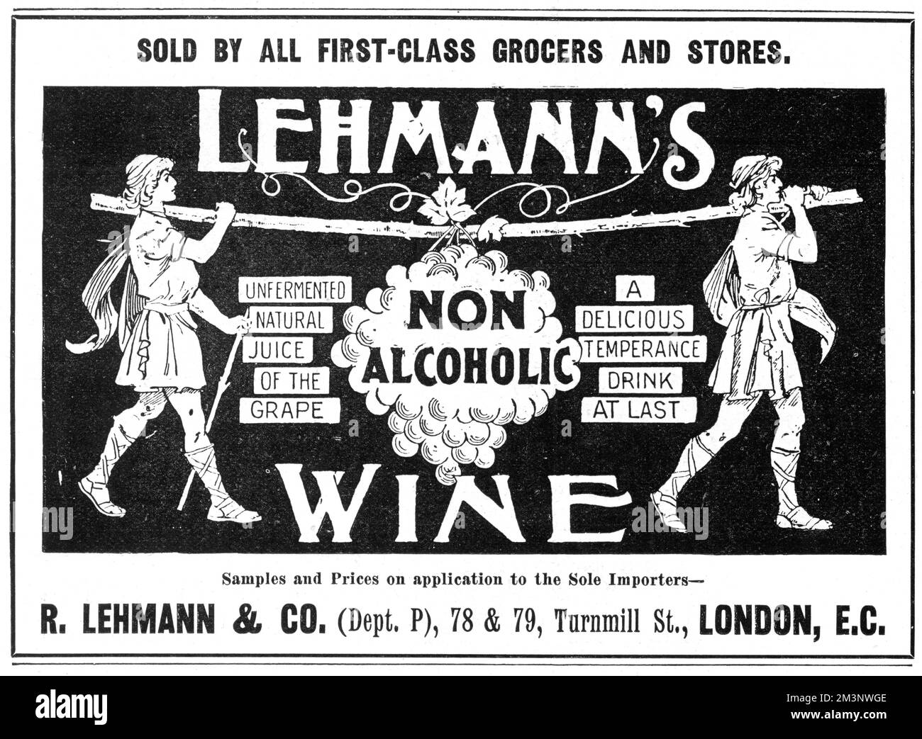 Lehmann's Weinwerbung Stockfoto