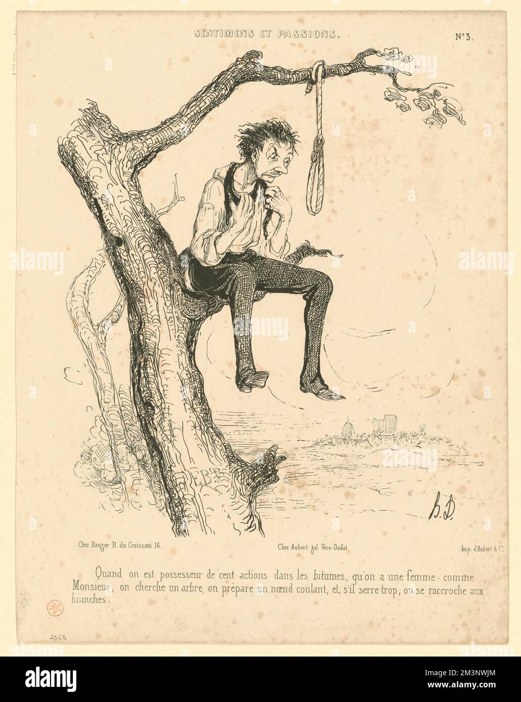Quand on est possesseur de Cent actions Honoré Daumier (1808-1879). Lithografien Stockfoto