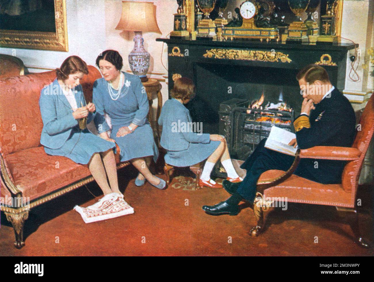 Königliche Familie zu Hause, Sondersitzung für ILN, Mai 1942 Stockfoto