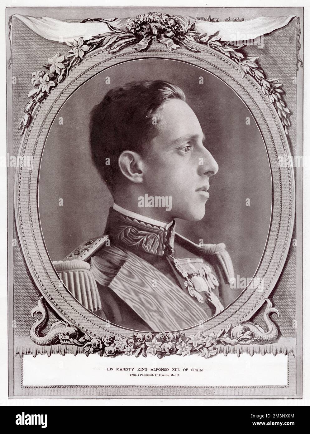 König Alfonso XIII von Spanien (1886 - 1941), auch bekannt als El Africano oder der Afrikaner, war von 1886 bis zur Verkündung der Zweiten Republik im Jahr 1931 König von Spanien. Datum: 1906 Stockfoto