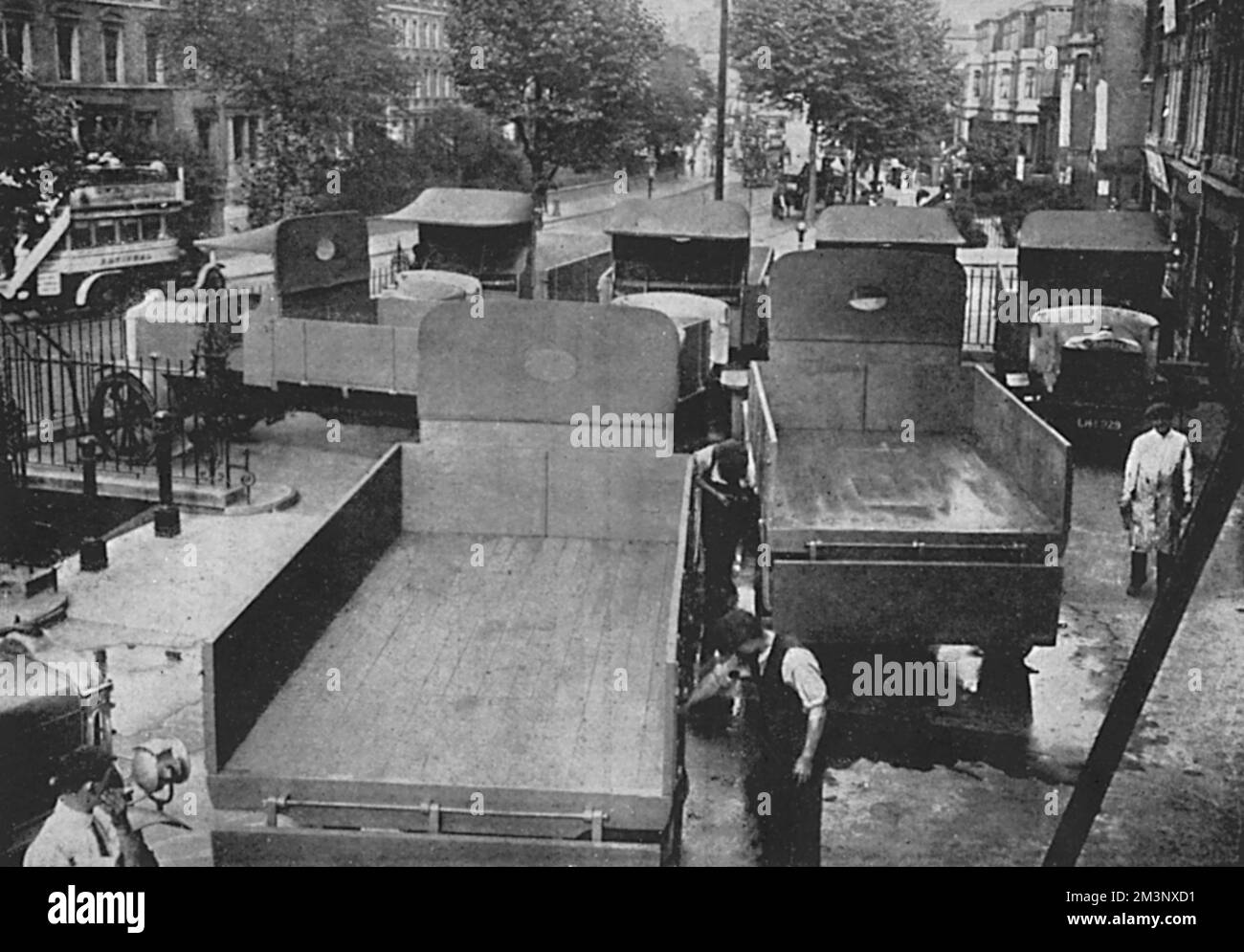 london Motorbusse umgebaut Stockfoto
