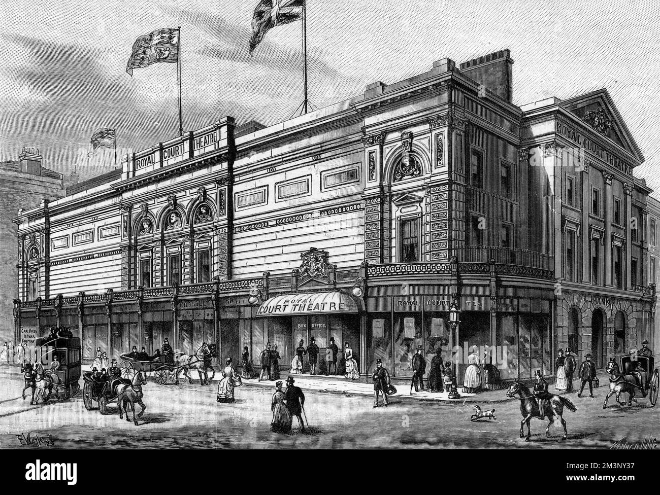 Das Royal Court Theatre, Liverpool, 1887. Zuvor Cookes Royal Amphitheatre of Arts in der Great Charlotte Street. 1887 Stockfoto