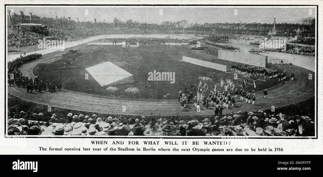 Feierliche Eröffnung des Olympiastadions in Berlin Stockfoto Feierliche Eröffnung des Olympiastadions in Berlin Stockfoto
