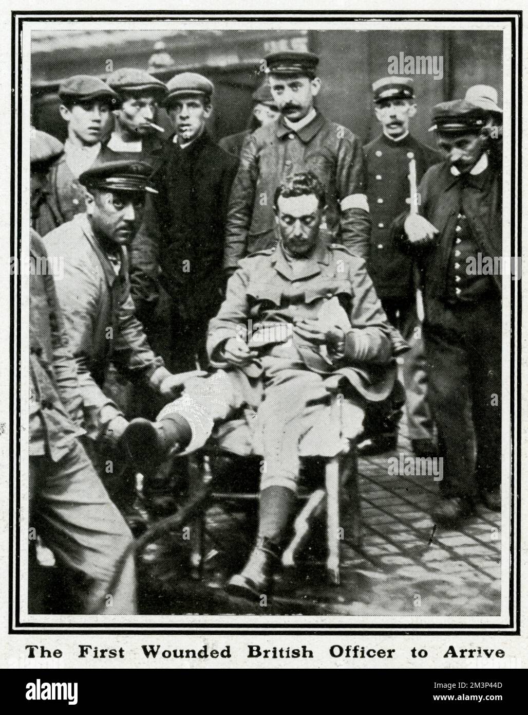 Verwundeter britischer Offizier in Folkestone Stockfoto