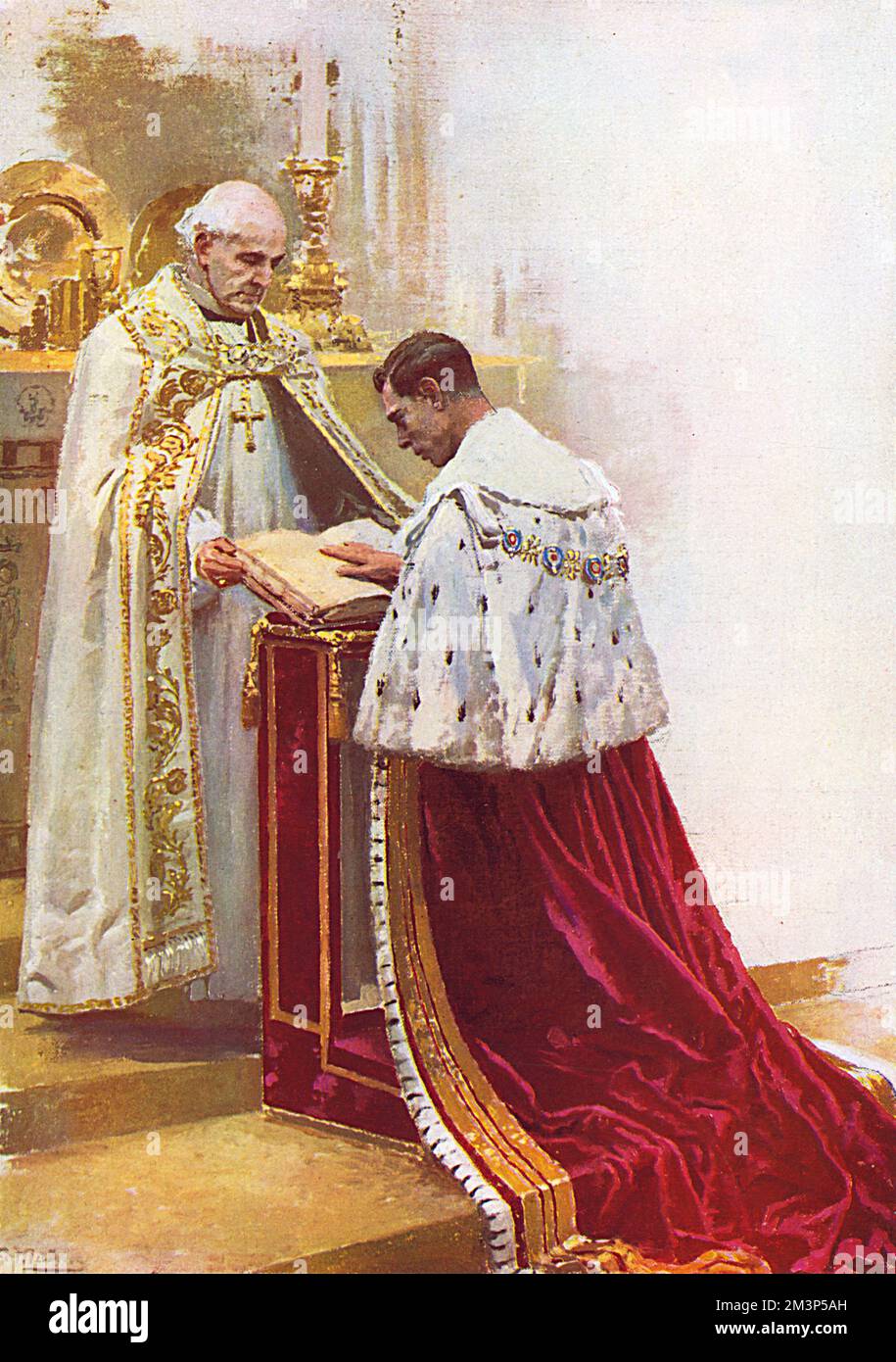 König Georg VI. Legt den Eid ab Stockfoto