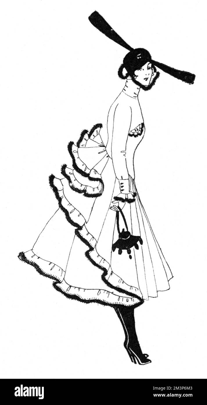 Seidenkleid, 1915 Stockfoto