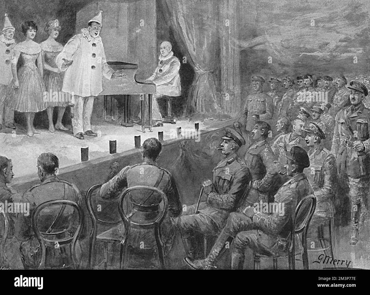 Das Soldatentheater in Frankreich, 1. Weltkrieg Stockfoto